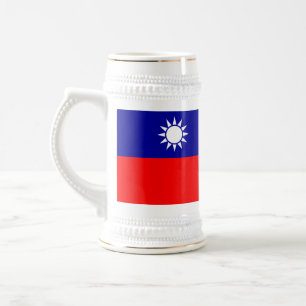 Flagge von Taiwan Bierglas