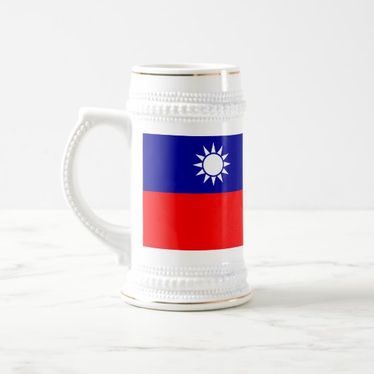 Flagge von Taiwan Bierglas (Links)