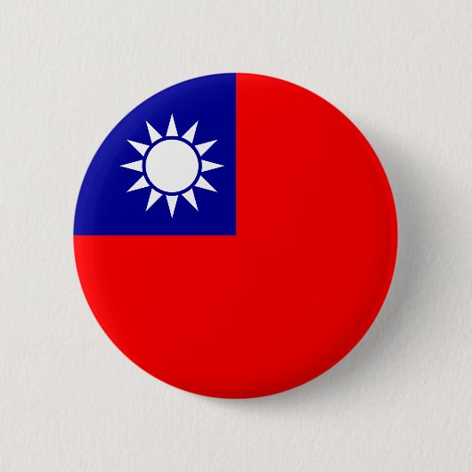 Flagge von Taiwan Button (Vorderseite)
