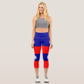 Flagge von Taiwan Capri Leggings (Vorderseite)