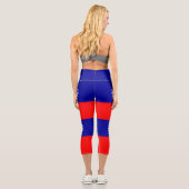 Flagge von Taiwan Capri Leggings (Rückseite)