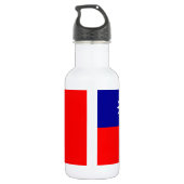 Flagge von Taiwan Edelstahlflasche (Rückseite)