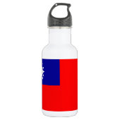 Flagge von Taiwan Edelstahlflasche (Vorderseite)