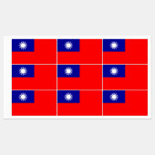 Flagge von Taiwan Etiketten (Blatt)