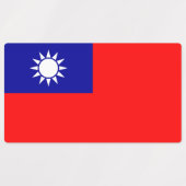 Flagge von Taiwan Etiketten (Design 1)