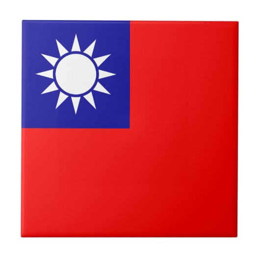 Flagge von Taiwan Fliese (Vorderseite)