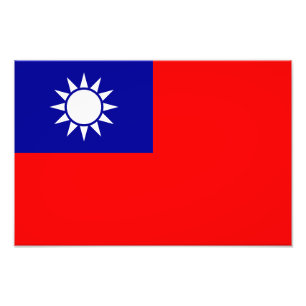 Flagge von Taiwan Fotodruck