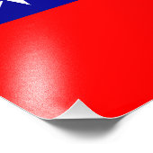 Flagge von Taiwan Fotodruck (Ecke)