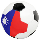Flagge von Taiwan Fußball (Dreiviertel)