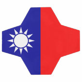 Flagge von Taiwan Fußball (Flach)