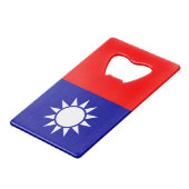 Flagge von Taiwan Geldbeutel Flaschenöffner (Vorderseite Schrägansicht)