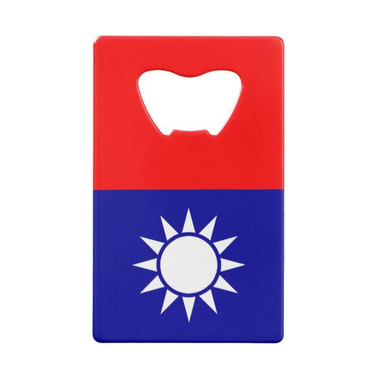 Flagge von Taiwan Geldbeutel Flaschenöffner (Rückseite)