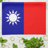 Flagge von Taiwan Geschirrtuch (Gefaltet)