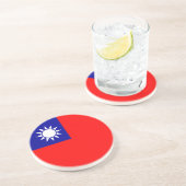 Flagge von Taiwan Getränkeuntersetzer (Seite)