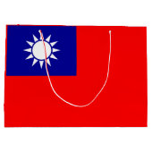 Flagge von Taiwan Große Geschenktüte (Rückseite)