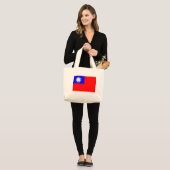 Flagge von Taiwan Jumbo Stoffbeutel (Vorderseite (Model))