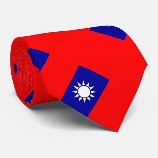 Flagge von Taiwan Krawatte (Gerollt)
