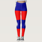 Flagge von Taiwan Leggings (Vorderseite)