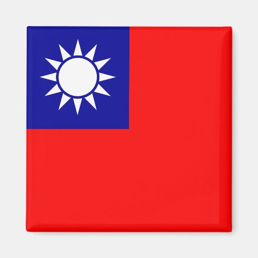 Flagge von Taiwan Magnet (Vorne)