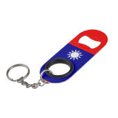 Flagge von Taiwan Mini Flaschenöffner (Vorderseite Schrägansicht)