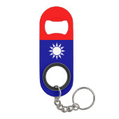 Flagge von Taiwan Mini Flaschenöffner (Rückseite)