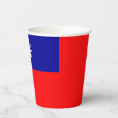 Flagge von Taiwan Pappbecher (Links)