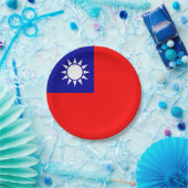 Flagge von Taiwan Pappteller (Party)