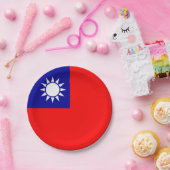 Flagge von Taiwan Pappteller (Party)