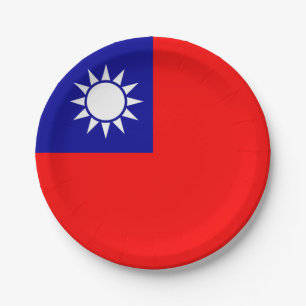 Flagge von Taiwan Pappteller