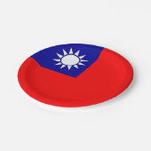 Flagge von Taiwan Pappteller (Schrägansicht)