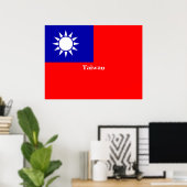 Flagge von Taiwan Poster (Heimbüro)