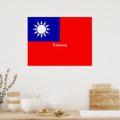 Flagge von Taiwan Poster (Küche)