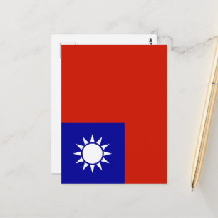 Flagge von Taiwan Postkarte