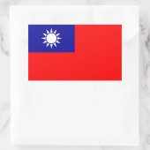 Flagge von Taiwan Rechteckiger Aufkleber (Tasche)