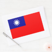 Flagge von Taiwan Rechteckiger Aufkleber (Umschlag)