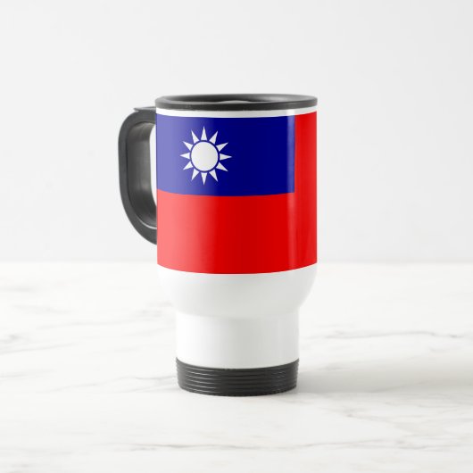 Flagge von Taiwan Reisebecher (Vorderseite Links)