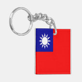 Flagge von Taiwan Schlüsselanhänger (Vorderseite links)