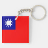 Flagge von Taiwan Schlüsselanhänger (Rückseite)