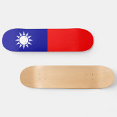 Flagge von Taiwan Skateboard (Horizontal)