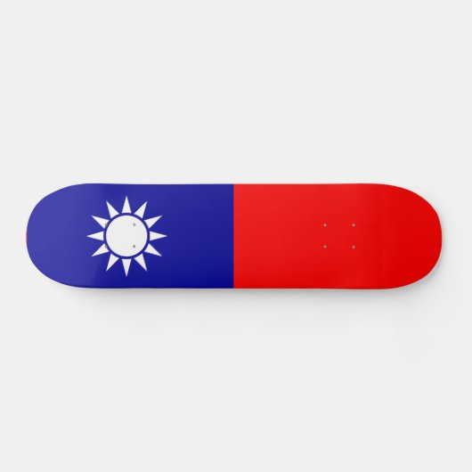Flagge von Taiwan Skateboard (Horizontal)
