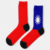 Flagge von Taiwan Socken (Linkes Detail)