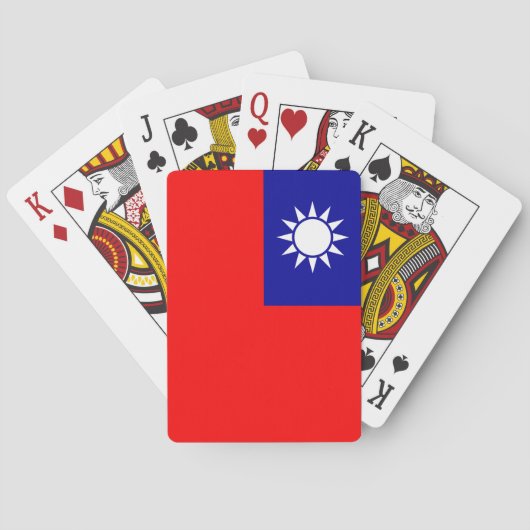 Flagge von Taiwan Spielkarten (Rückseite)