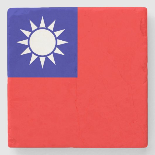 Flagge von Taiwan Steinuntersetzer (Vorderseite)
