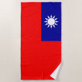 Flagge von Taiwan Strandtuch (Vorderseite)