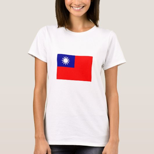 Flagge von Taiwan T-Shirt (Vorderseite)