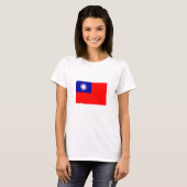 Flagge von Taiwan T-Shirt (Vorne ganz)