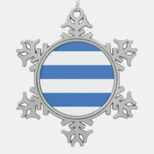 Flagge von Tallinn, Estland Schneeflocken Zinn-Ornament