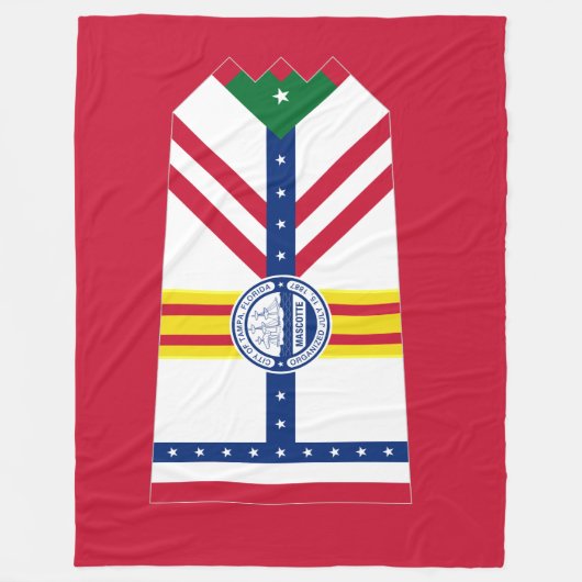 Flagge von Tampa, Florida Fleece Blanket (Vorderseite)
