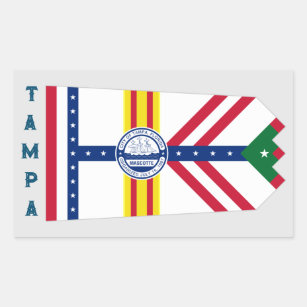 Flagge von Tampa, Florida Rechteckiger Aufkleber