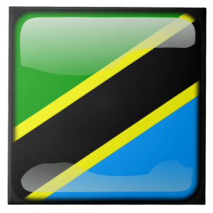 Flagge von Tansania Fliese